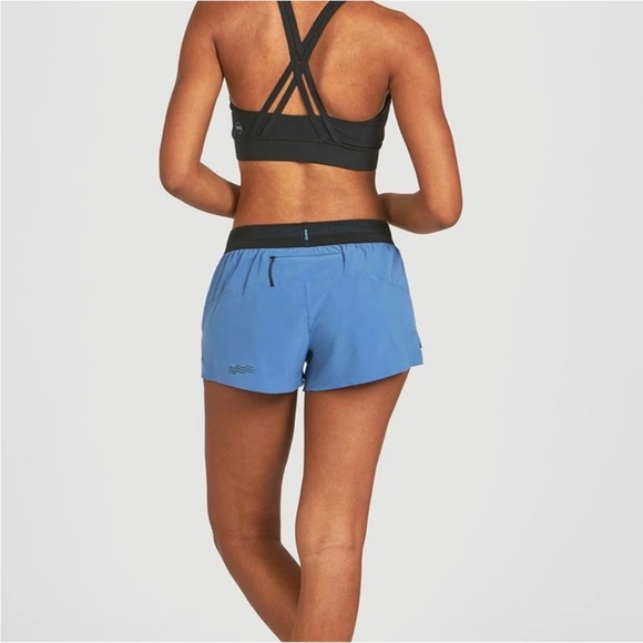 Janji 2’’ Lined AFO Middle Running Shorts Women’s XS Blue Phone Pocket - Picture 2 of 16